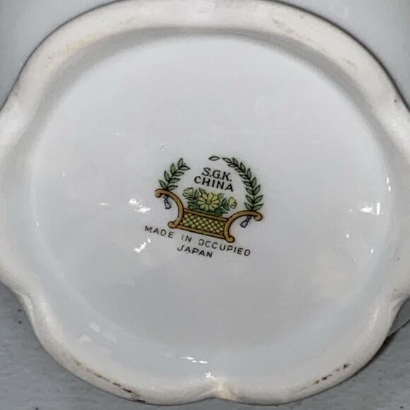 Occupied Japan Coffee Tea Set Pitcher Creamer Sugar 6 Demitasse Cups & Saucers - Picture 4 of 6